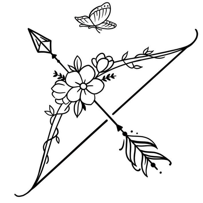 Floral Bow & Arrow (8 Pack)