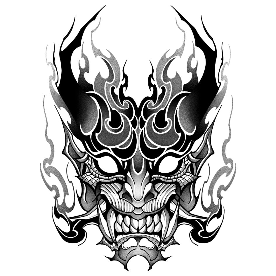 Demon/Oni Mask (6 Pack) | 3.15 in × 3.15 in.