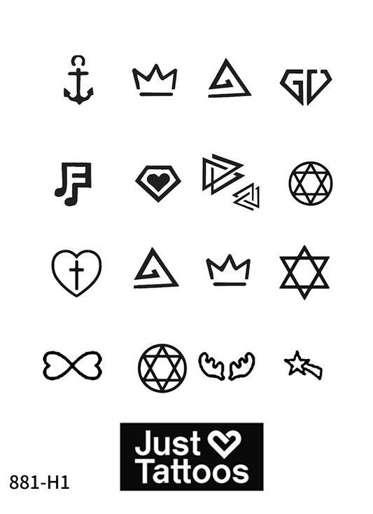 Minimalist Stars and Symbols Minimalist Cheery Symbol Finger Set | 2.36 × 2.36 in