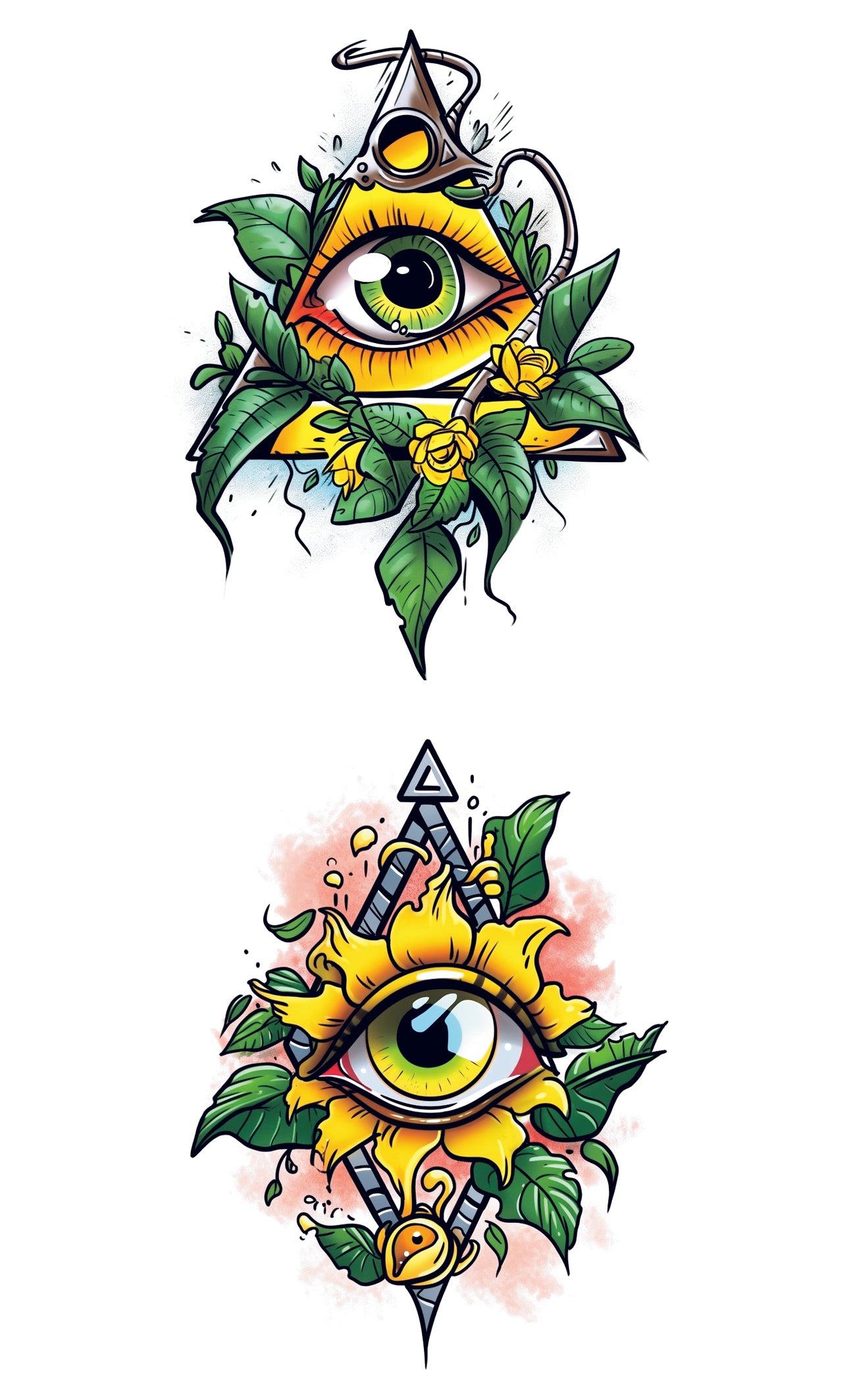 Colored Triangle & Diamond Eye