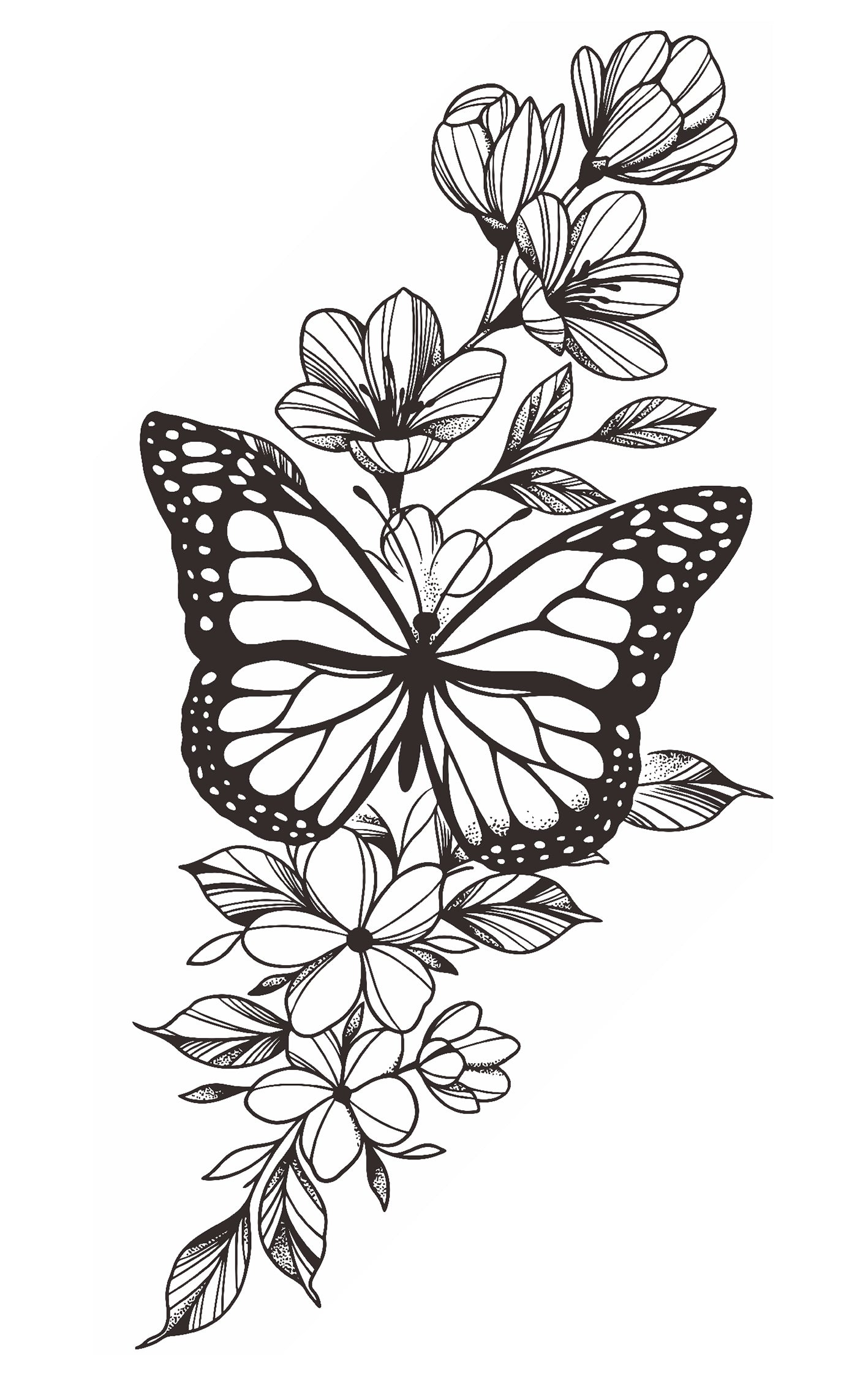 Floral Monarch Butterfly