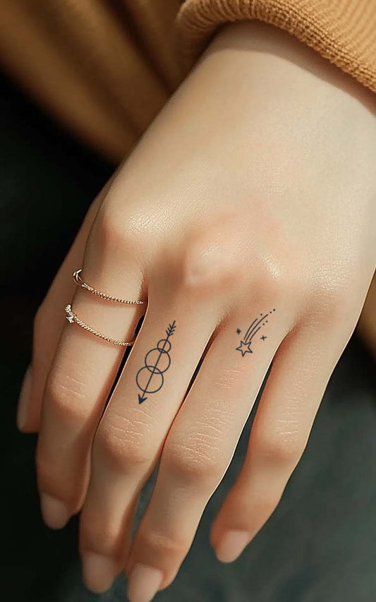 Minimal Signs & Universal Symbols Minimalist Cheery Symbol Finger Set | 2.36 × 2.36 in