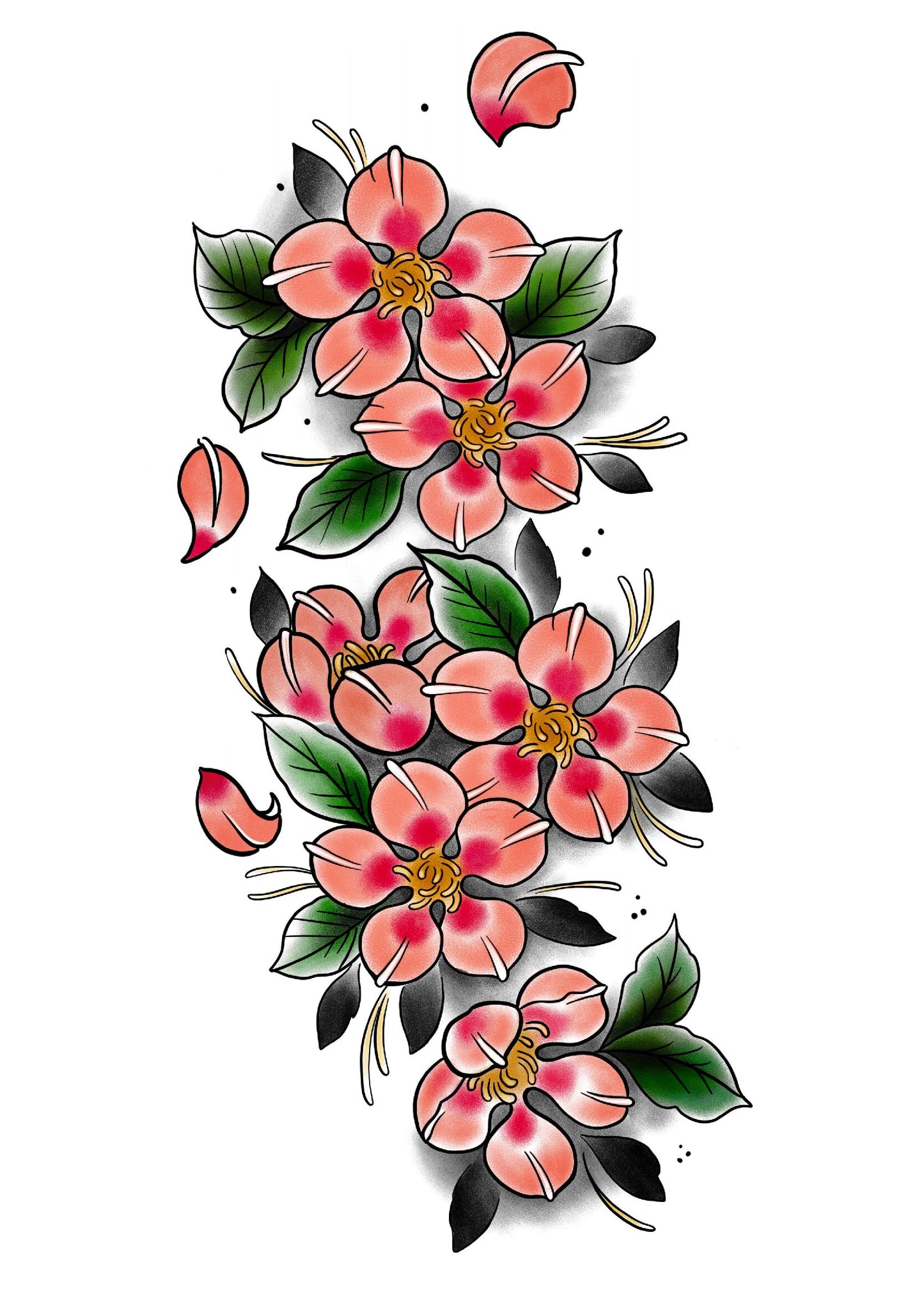 Colored Sakura Art