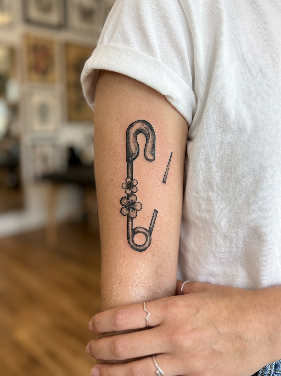 Floral Safety Pin