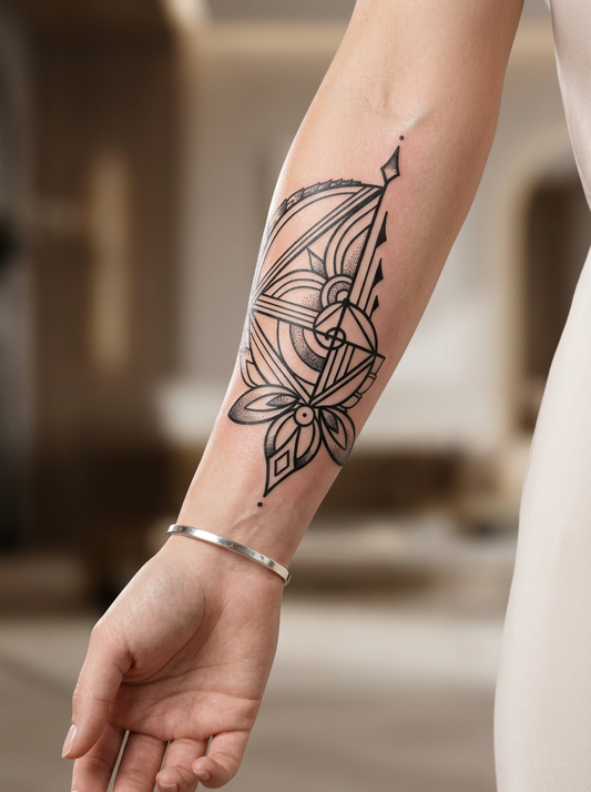 Art Deco Geometric Floral Design