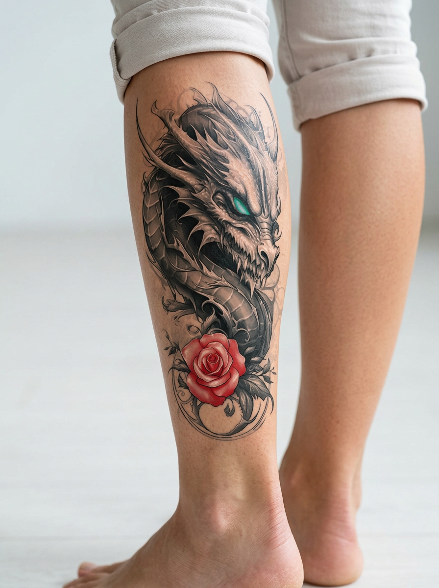 Colored Dragon Rose