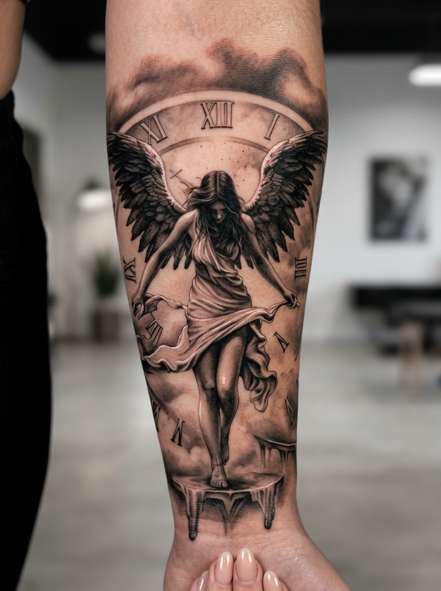 Colored Angel of Time
