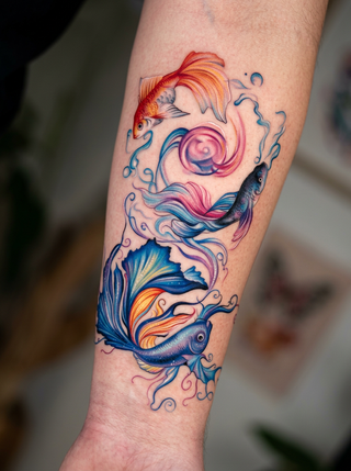 Colored Gold Fishes