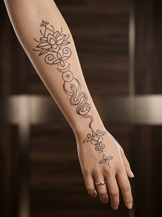 Whimsy Lotus & Snake Trail