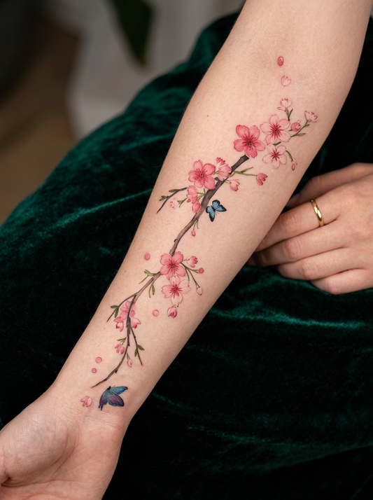 Colored Cherry Blossom Butterfly