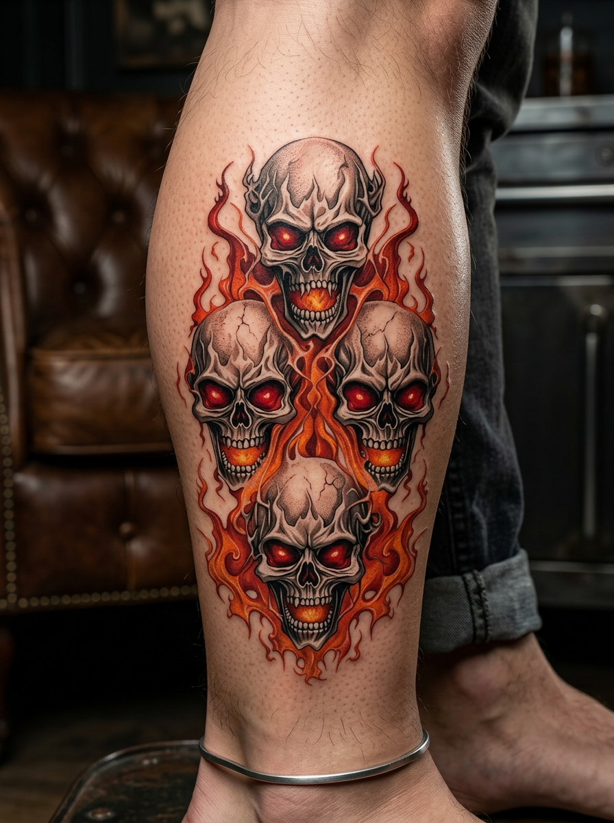 Colored Quadruple Skulls