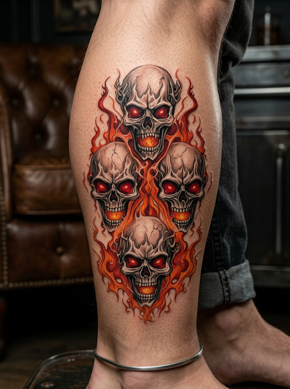 Colored Quadruple Skulls