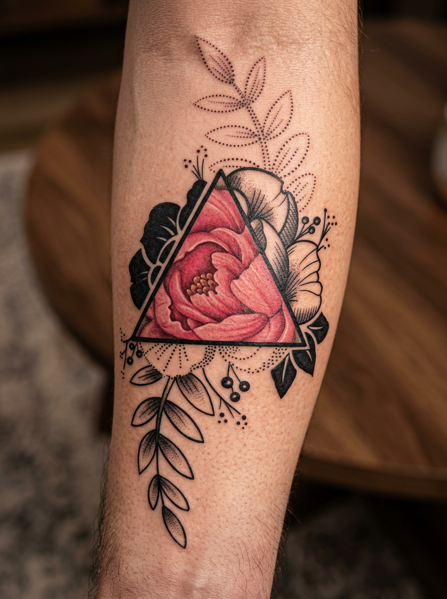 Colored Triangle Flower