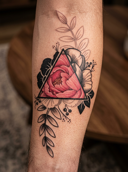 Colored Triangle Flower