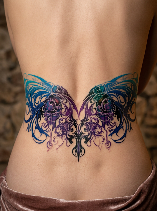 Colored Heart Ornamental Tribal