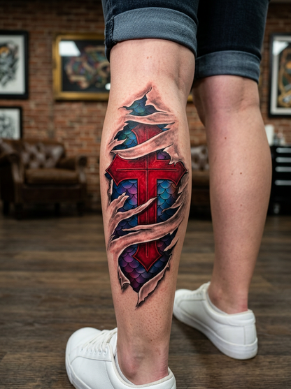 Ripped Cross Colored