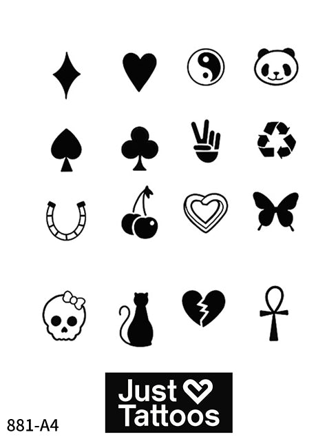 Minimal Cute & Classic Symbol Minimalist Cheery Symbol Finger Set | 2.36 × 2.36 in