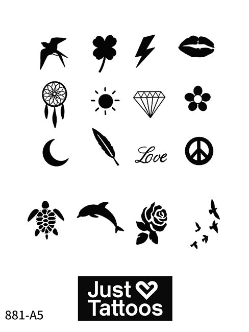 Minimalist Love, Ocean, and Nature Minimalist Cheery Symbol Finger Set | 2.36 × 2.36 in