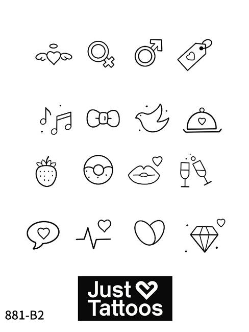 Minimal Love Icon Flash Minimalist Cheery Symbol Finger Set | 2.36 × 2.36 in