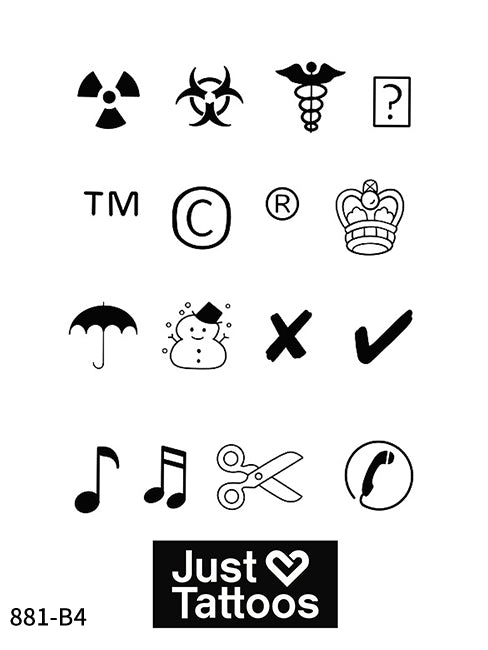 Minimal Signs & Universal Symbols Minimalist Cheery Symbol Finger Set | 2.36 × 2.36 in