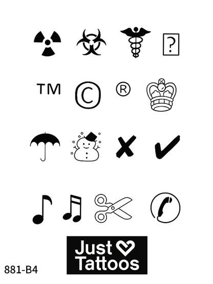 Minimal Signs & Universal Symbols Minimalist Cheery Symbol Finger Set | 2.36 × 2.36 in