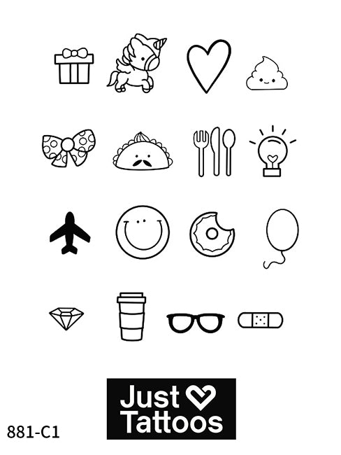 Minimalist Cheery Symbol Finger Set | 2.36 × 2.36 in