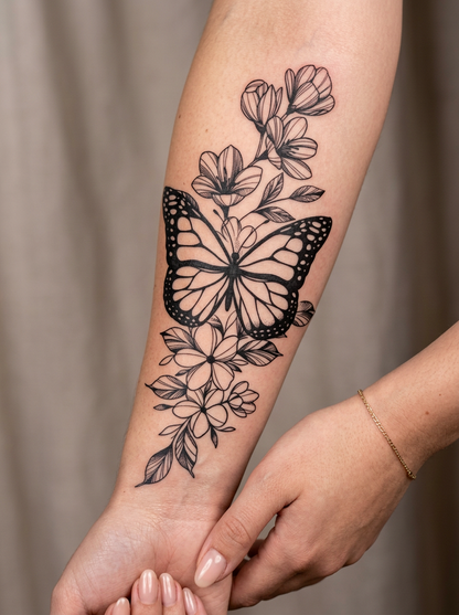 Floral Monarch Butterfly