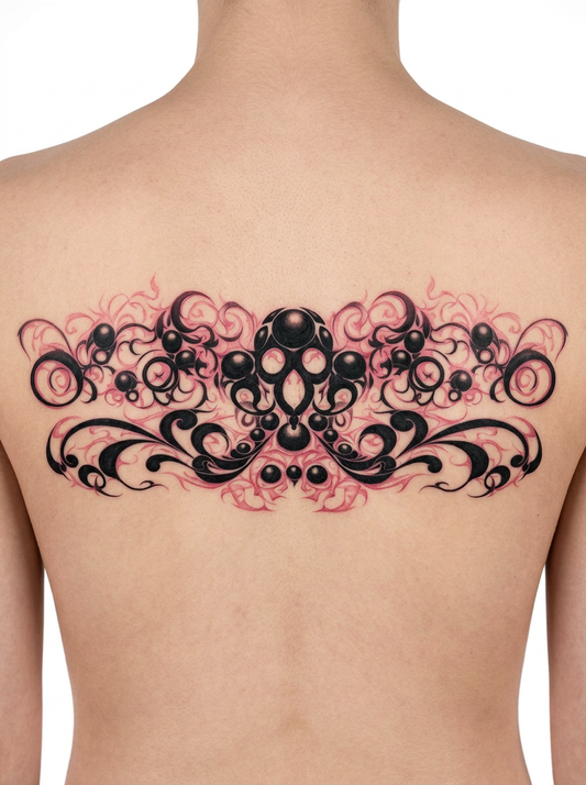 Colored Skull Ornaments Design