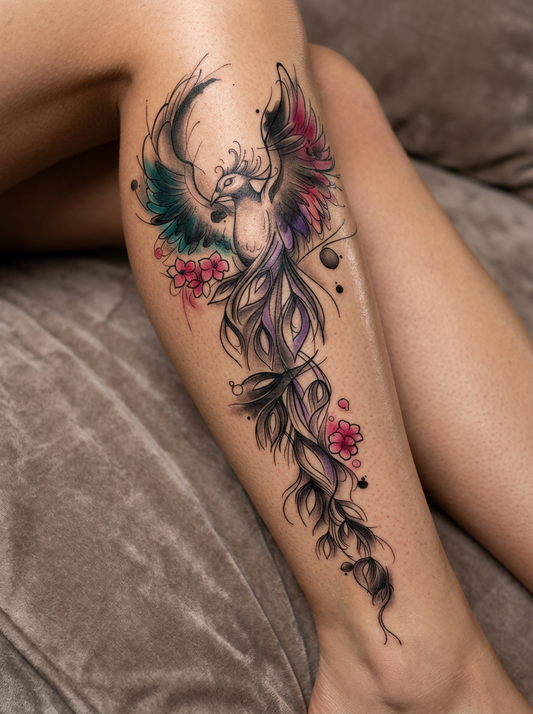 Colored Botanical Phoenix