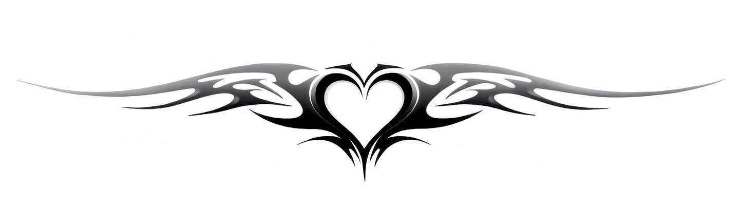 Heart Flame Wings | 2.36 in × 7.87 in