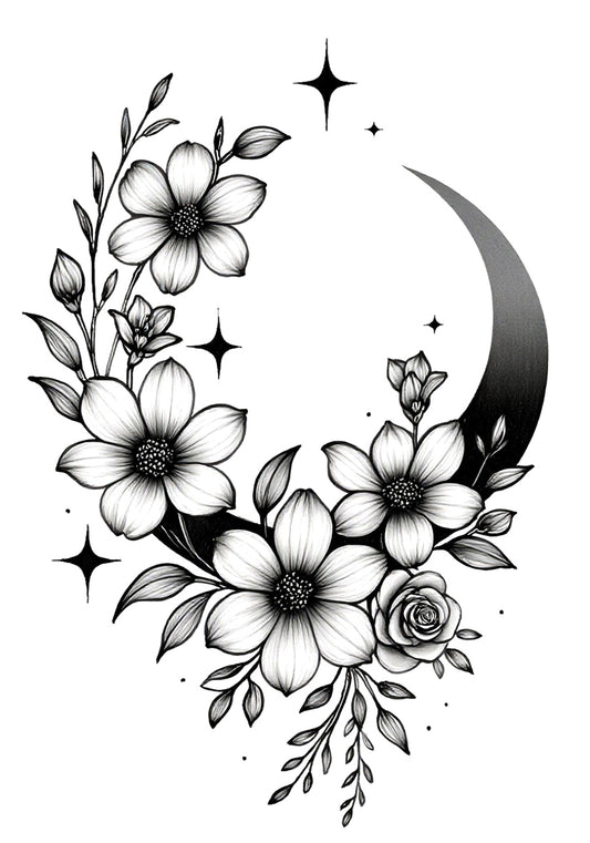 Flower Moon Wreath | 2.76 in × 3.94 in