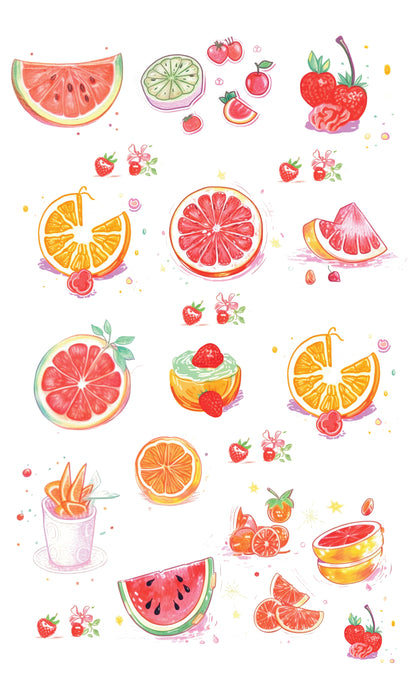 Colored Fruits Art