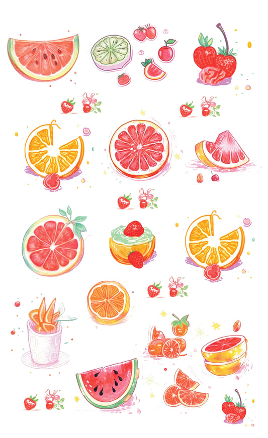 Colored Fruits Art
