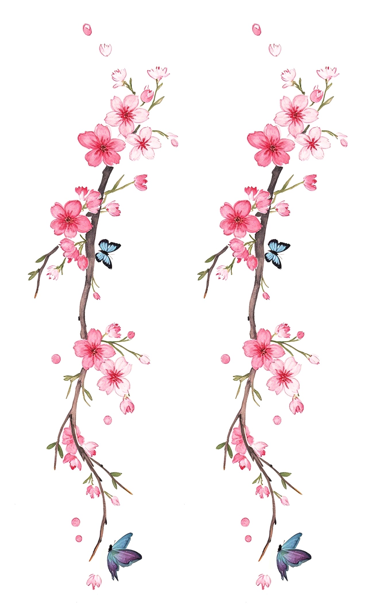 Colored Cherry Blossom Butterfly