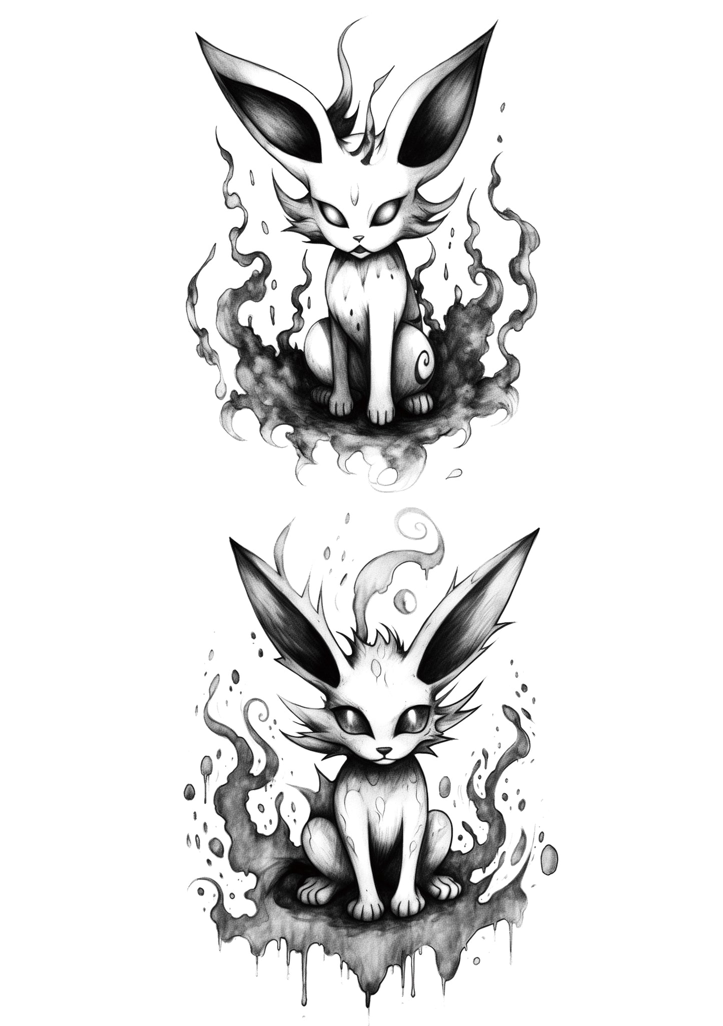 Colored Flaming Fox