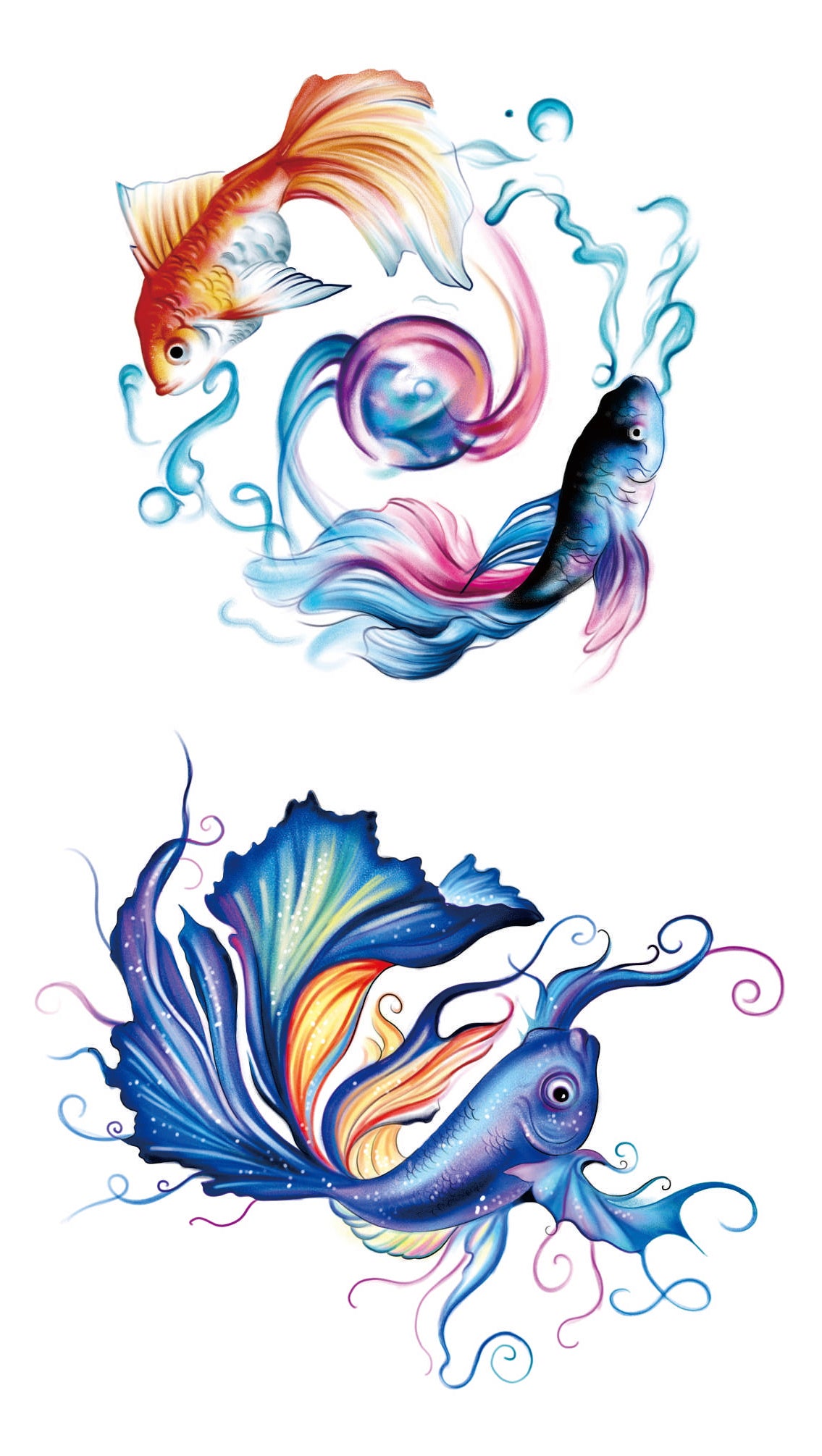 Colored Gold Fishes
