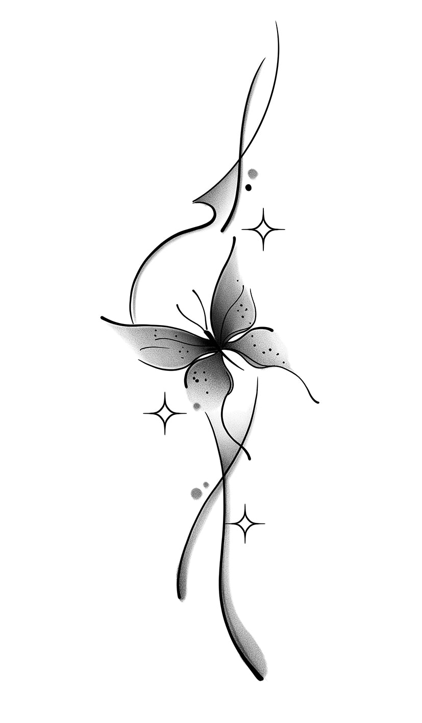 Butterfly Sparkle Tails 2.75x4.75