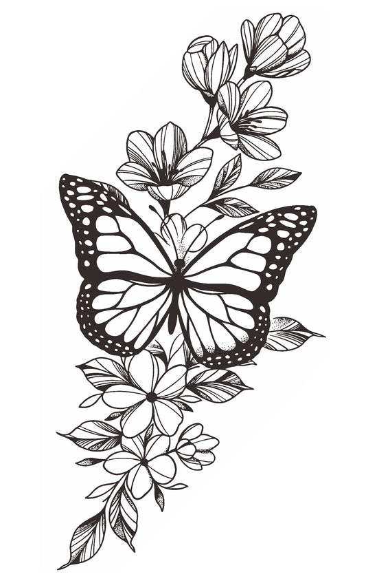 Floral Monarch Butterfly