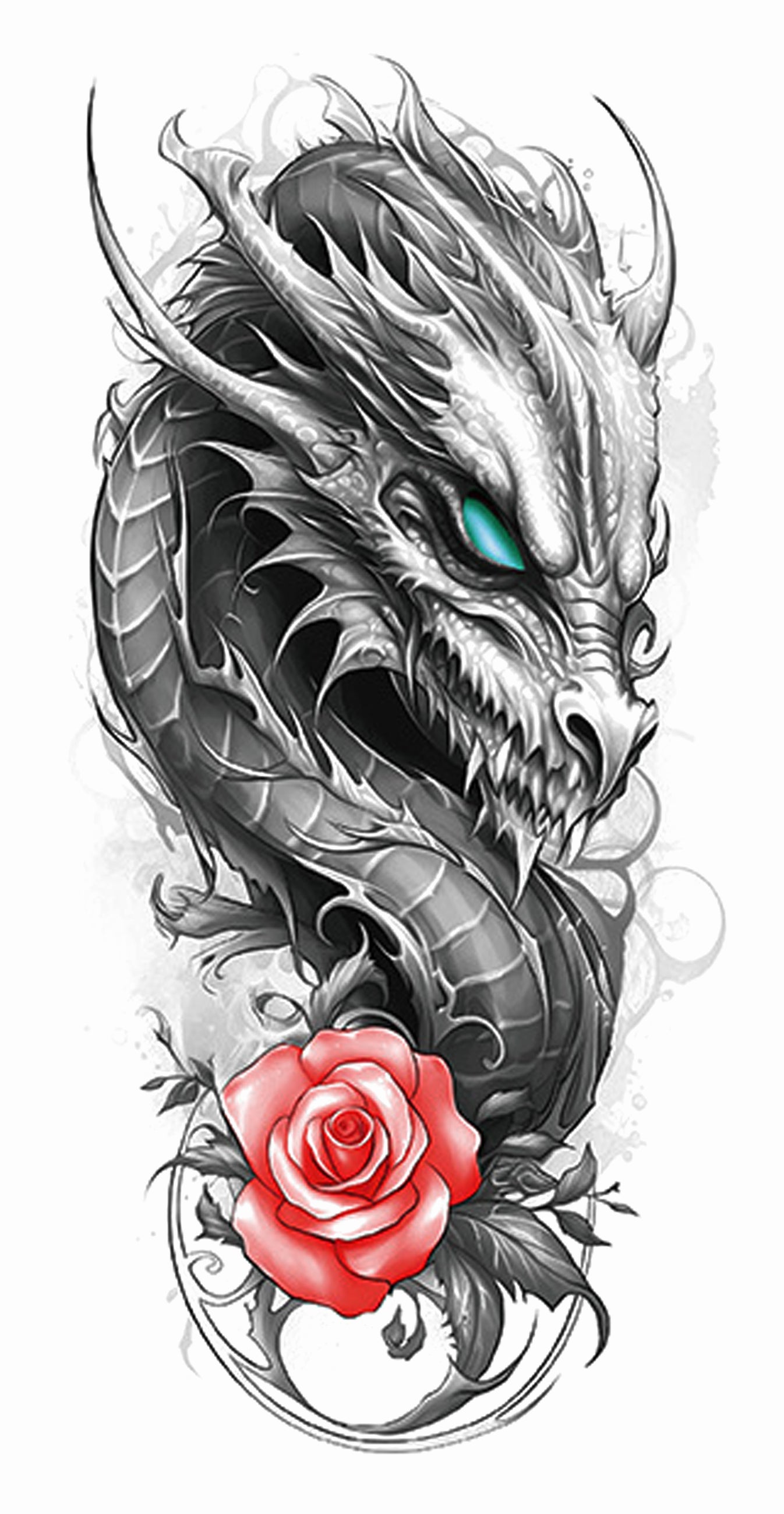 Colored Dragon Rose