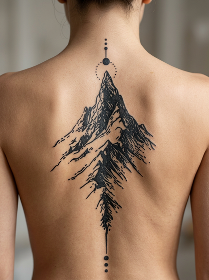 Vertical Linework Nature Symbol Art |  6.7 × 9.4 in