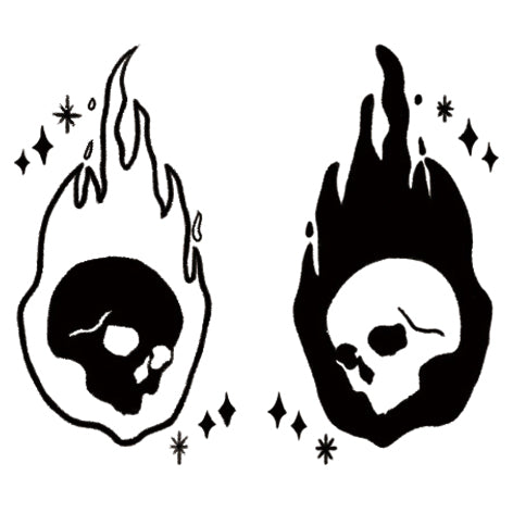 Flaming Skulls