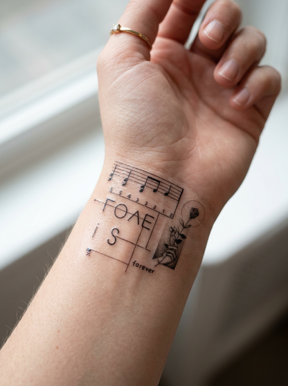Music Note Rose (8 Pack)