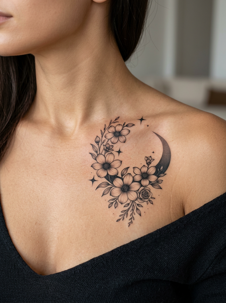 Flower Moon Wreath | 2.76 in × 3.94 in